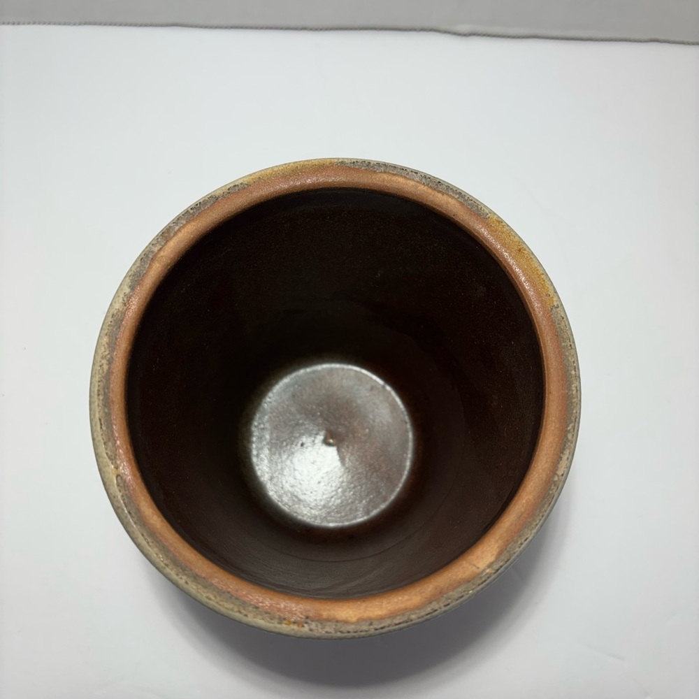 Beaumont Brothers Pottery BBP 1991 Signed Salt Glaze Blue Cream - Picture 2 of 9